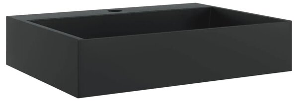 Lavabo - Umivaonik od lijevanih minerala i mramora 50x38x11 cm mat crni - Crna 50 x 38 x 11 cm