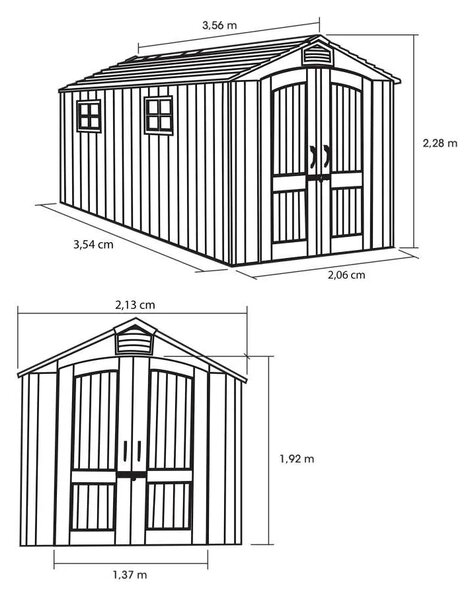 Lifetime - Plastična vrtna kućica Terra - 7 02 m2 (356x213x228 cm) | BRANDED IN THE USA