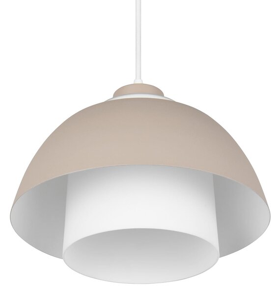 Reality Leuchten Tilos viseća svjetiljka, bež, Ø 30 cm, metal/staklo, E27, prigušiva, Bež, Dnevni boravak/blagovaonica, Metal
