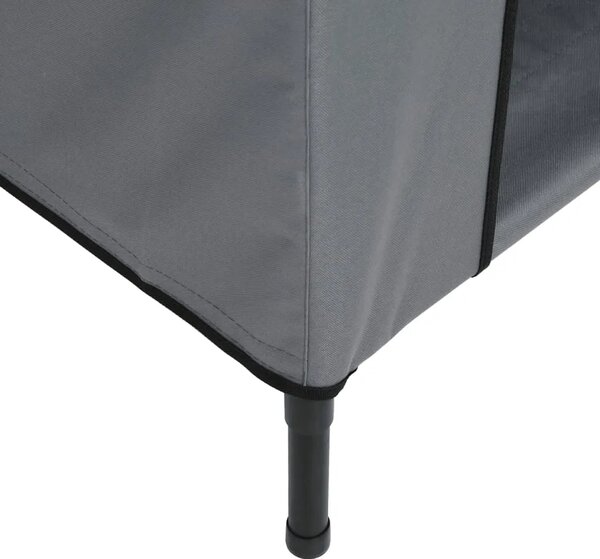 Kućica za pse svjetlosiva od tkanine Oxford i čelika - 110 x 75 x 107 cm Svjetlosiva
