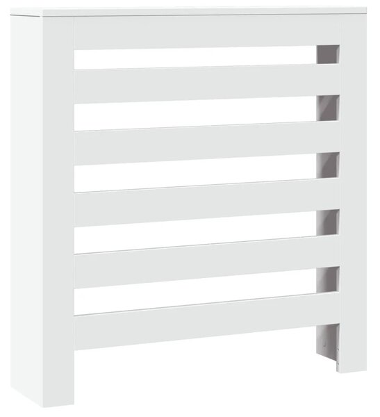 Pokrivač radijatora Bijela 78 x 20 x 82 cm Konstruirano drvo - Bijela 78 x 20 x 82 cm vodoravne letvice