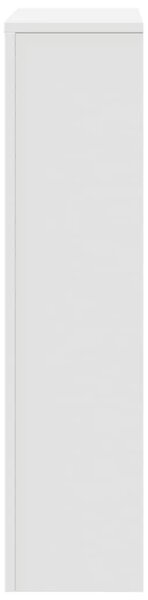 Pokrivač radijatora Bijela 78 x 20 x 82 cm Konstruirano drvo - Bijela 78 x 20 x 82 cm vodoravne letvice