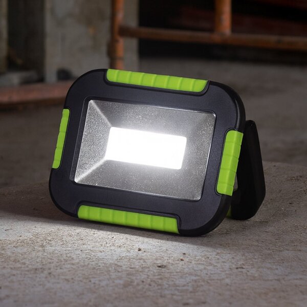 FH Lighting LED vanjski reflektor na baterije 850946, crno/zeleni, duljina 16 cm, prigušiva, Crno, Plastika