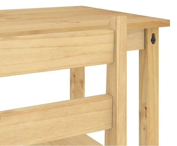 Stol i stolice - 3-dijelni barski set od masivne borovine - Smeđa 57 cm Barski stol + 2 x barska stolica