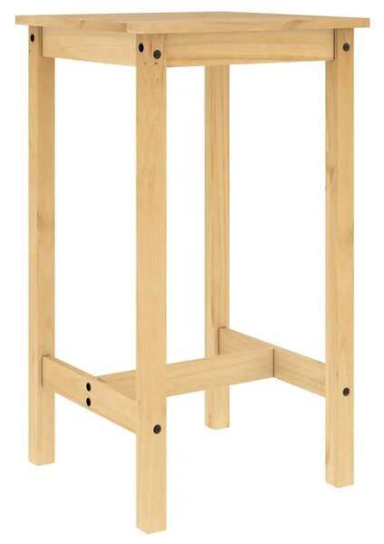 Stol i stolice - 3-dijelni barski set od masivne borovine - Smeđa 57 cm Barski stol + 2 x barska stolica