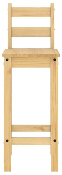 Stol i stolice - 3-dijelni barski set od masivne borovine - Smeđa 57 cm Barski stol + 2 x barska stolica