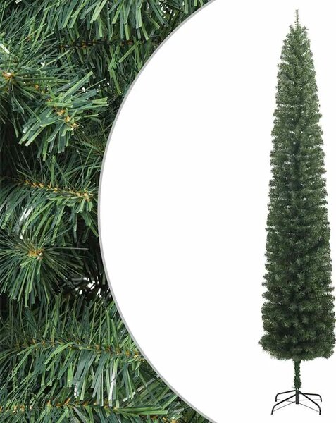 Usko božićno drvce sa stalkom 270 cm PVC - Zelena 270 cm Osnovni