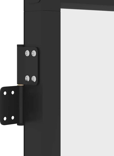 Sobna vrata tanka crna 76 x 201 5 cm kaljeno staklo i aluminij - Crna i mat 76 x 201.5 cm Mreže 4 x 2