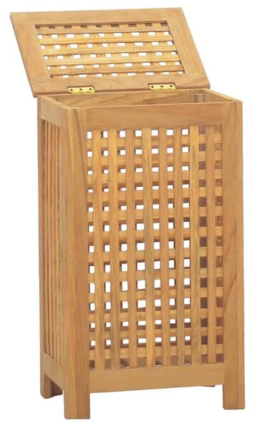 Košarica za rublje Prirodna Čvrsto teak drvo - 35 x 25 x 60 cm bez platnene torbe