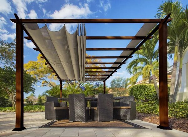 Paragon Outdoor - Aluminijska pergola Florenz s podesivim jedrima - 350x505 | BRANDED IN THE USA