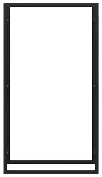 Stalak za drva za ogrjev mat crni 80x28x154 cm čelik - Crna 80 x 28 x 154 cm