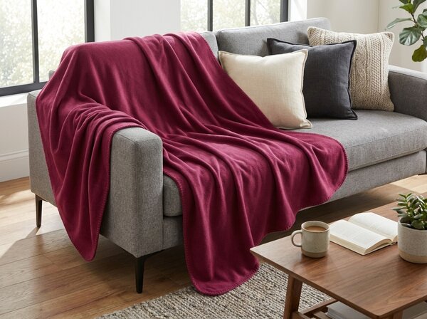 Fleece deka MELVIRA DUO, vinska Dimenzije: 150 x 200 cm