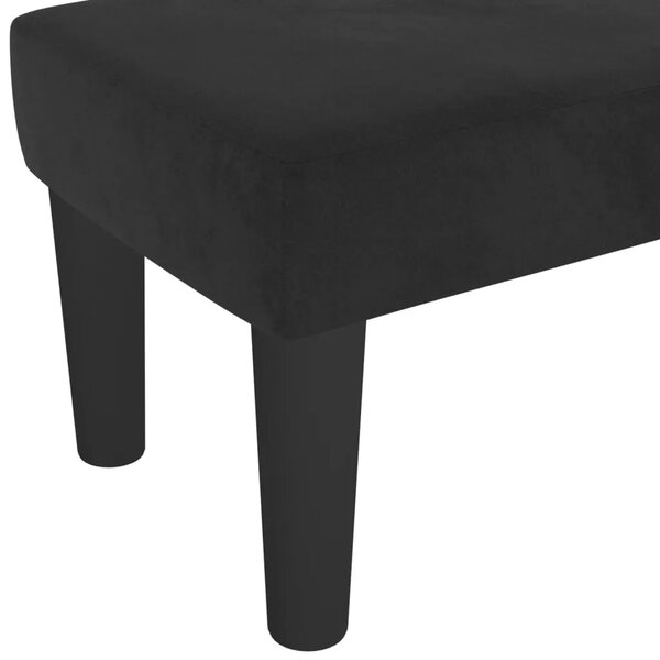 Klupa crnai 100x30x30 cm baršunasti - Crna 100 x 30 x 30 cm