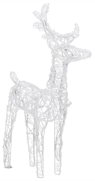 Ukrasni božićni sobovi i saonice 320 LED žarulja akrilni - Hladna bijela 43 x 11 x 55 cm (6 kom)