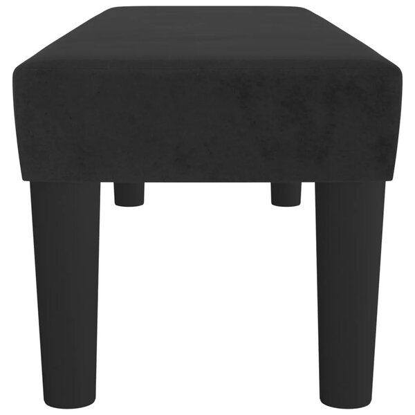 Klupa crnai 100x30x30 cm baršunasti - Crna 100 x 30 x 30 cm