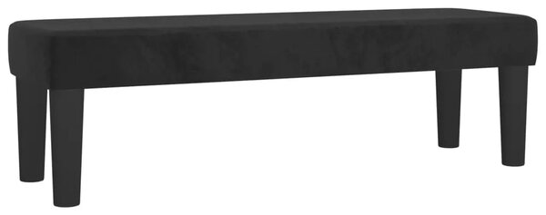 Klupa crnai 100x30x30 cm baršunasti - Crna 100 x 30 x 30 cm
