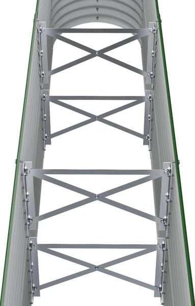 Povišena gredica - Vrtna gredica od pocinčanog čelika 152 x 40 x 68 cm zelena - Zelena 152 x 40 x 68 cm