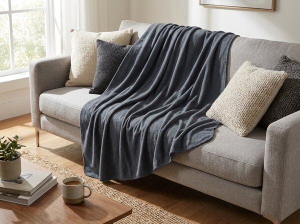 Fleec deka MELVIRA DUO, siva Dimenzije: 150 x 200 cm