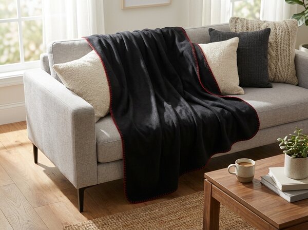 Flis deka MELVIRA DUO, crna Dimenzije: 150 x 200 cm