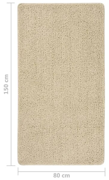 Čupavi tepih krem 80 x 150 cm protuklizni - Krema 80 x 150 cm