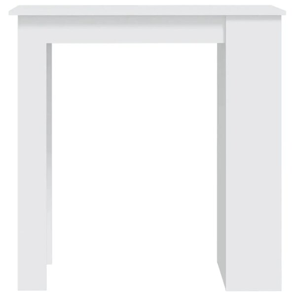 Barski stol sa stalkom za pohranu bijeli 102x50x103 5 cm drveni - Bijela