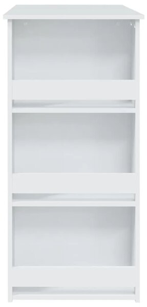 Barski stol sa stalkom za pohranu bijeli 102x50x103 5 cm drveni - Bijela
