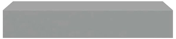 Zidne police s ladicom 2 kom sive 60 x 23 5 x 10 cm MDF - Siva 60 x 23.5 x 10 cm 2