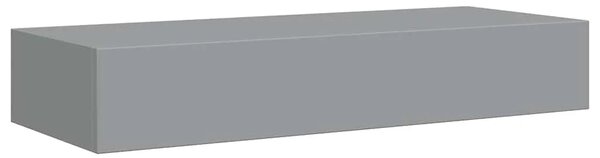 Zidne police s ladicom 2 kom sive 60 x 23 5 x 10 cm MDF - Siva 60 x 23.5 x 10 cm 2