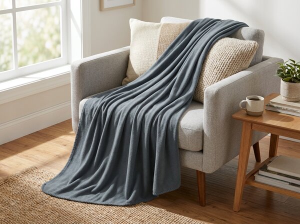 Flis deka MELVIRA DUO, tamno siva Dimenzije: 150 x 200 cm