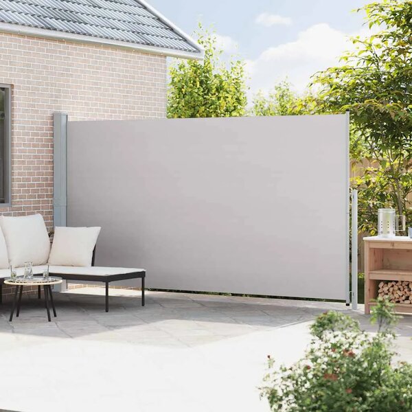 Uvlačiva bočna tenda za terasu 200 x 514 cm siva - Siva 200 x 500 cm