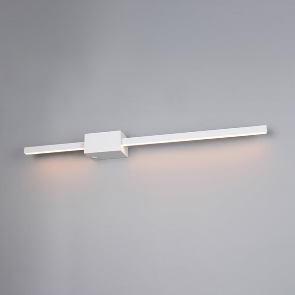 Trio Lighting Cassino LED zidna svjetiljka, mat bijela, širine 70 cm, metalna, prigušiva, Bijela, Dnevni boravak/blagovaonica, Metal