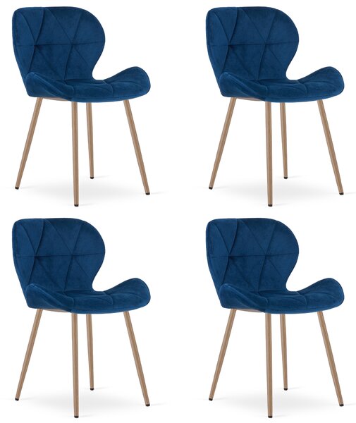 Stolica za blagovaonu MANGO VELVET, plava