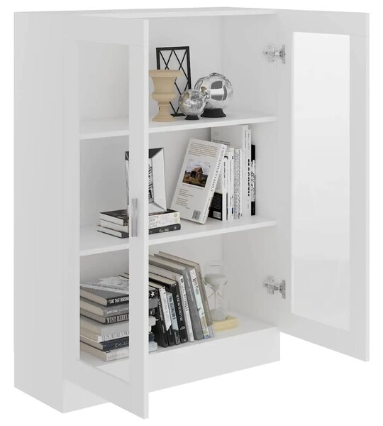 Vitrina bijela 82 5 x 30 5 x 115 cm konstruirano drvo - Bijela 115 cm