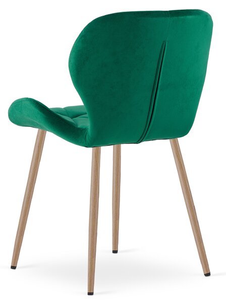 Blagovaonska stolica MANGO VELVET, zelena