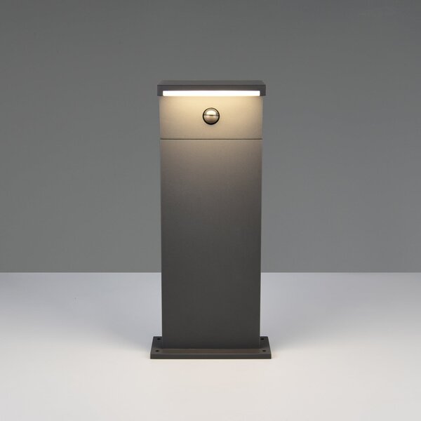Trio Lighting Ravi LED svjetiljka na postolju, antracit, visina 50 cm, senzor, IP54, Crno, Aluminij