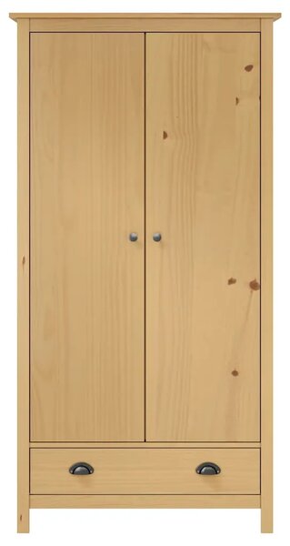 Dvokrilni ormar Hill 89 x 50 x 170 cm od masivne borovine - Smeđa