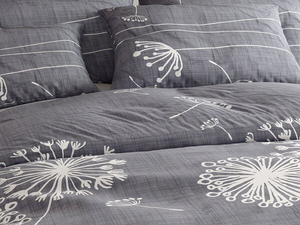 Pamučna posteljina SOFT MEADOW siva Dimenzije posteljine: 70 x 90 cm | 140 x 200 cm