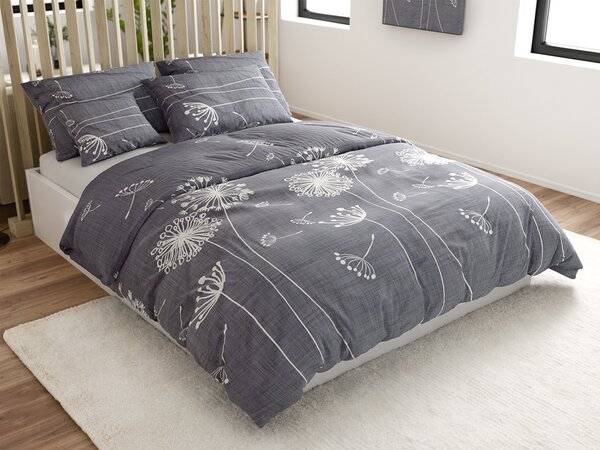 Pamučna posteljina SOFT MEADOW siva Dimenzije posteljine: 70 x 90 cm | 140 x 200 cm