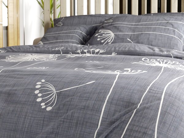Pamučna posteljina SOFT MEADOW siva Dimenzije posteljine: 70 x 90 cm | 140 x 200 cm