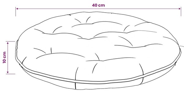 Jastučić za viseću stolicu VIANEN 100% poliester Crvena - Crvena 40 x 40 x 10 cm