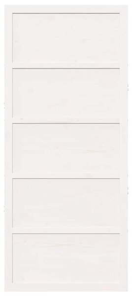 Vrata staje Bijela 80 x 2 5 x 208 cm Masivna borovina - Bijela 80 x 2 5 x 208 cm