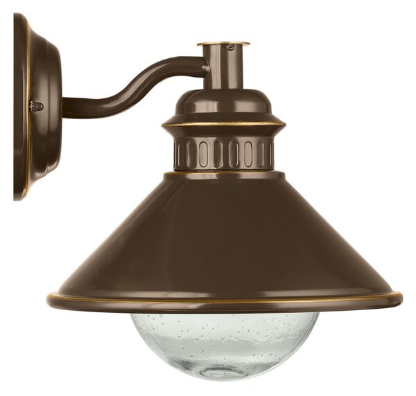 EGLO Albacete vanjska zidna svjetiljka, smeđa/bakrena, Ø 26 cm, metal, Smeđa / hrđa, Metal
