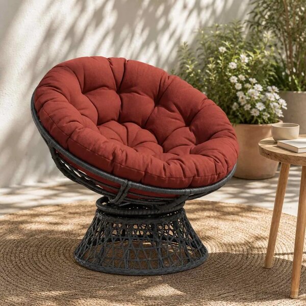 Papasan jastučić VIANEN 100% poliester Crvena Ø 100 x 12 cm - Crvena 100 x 100 x 12 cm
