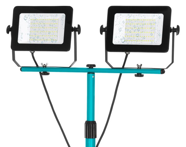 EGLO Avelar vanjski LED reflektor, crna/tirkizna, visina 193 cm, metal, Crno, Aluminij