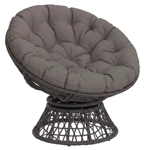 Papasan jastučić VIANEN 100% poliester Siva Ø 100 x 12 cm - Siva 100 x 100 x 12 cm