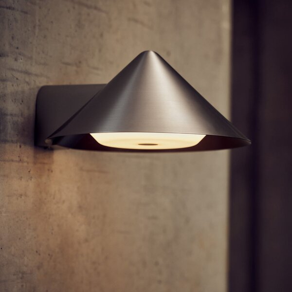 FRANDSEN Grasp LED zidna lampa na baterije, nehrđajući čelik, 15 cm, prigušiva, Metalik, Dnevni boravak/blagovaonica, Nehrđajući čelik