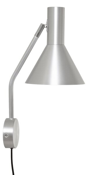 FRANDSEN Lyss zidna svjetiljka, boje aluminija, utikačka, 42 cm, E27, Metalik, Dnevni boravak/blagovaonica, Aluminij