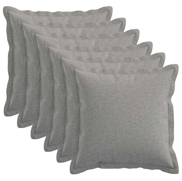 Presvlaka za jastuk 6 pcs HOUTEN Oblačnosiva 45 x 45 cm - Siva tkanina oblak 45 x 45 cm 6