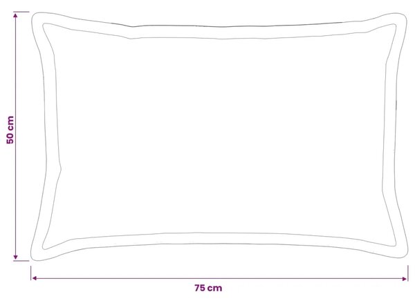 Presvlaka za jastuk 2 kom. HOUTEN Bež 50 x 75 cm Poliester - Bež 50 x 75 cm 2