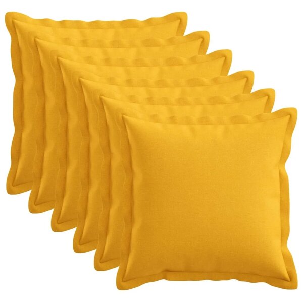 Presvlaka za jastuk 6 pcs HOUTEN Svijetlo žuta 45 x 45 cm - Svjetložuta 45 x 45 cm 6
